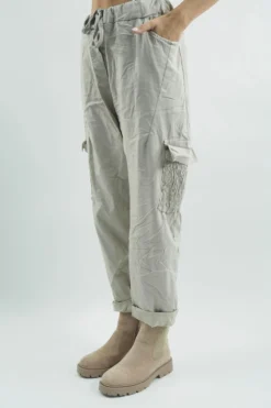 Made In Italy GiGi Cargo Magic Trouser Stone