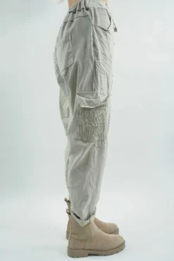 Made In Italy GiGi Cargo Magic Trouser Stone 12 Made In Italy GiGi Cargo Magic Trouser Stone -VogueCurve Store made in italy gigi cargo magic trouser stone03.jpg