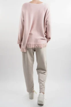 Made In Italy Halo Fringe Box Knit Top Blush Pink 8 Made In Italy Halo Fringe Box Knit Top Blush Pink -VogueCurve Store made in italy halo fringe box knit top blush 3.jpg