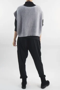 Made In Italy Halo Half A Cardi Grey Marl -VogueCurve Store made in italy halo half a cardi grey marl 4.jpg