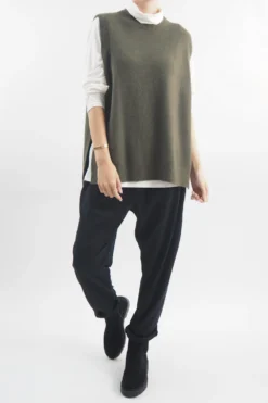 Made In Italy Halo Knit Tank Top Bonsai