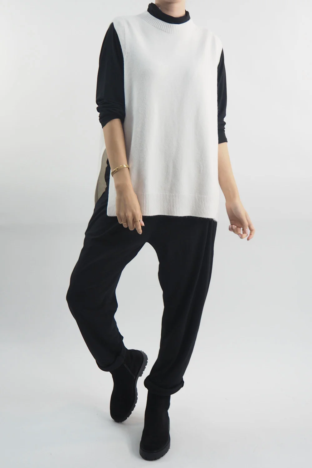 Made In Italy Halo Knit Tank Top Ecru 3 Made In Italy Halo Knit Tank Top Ecru