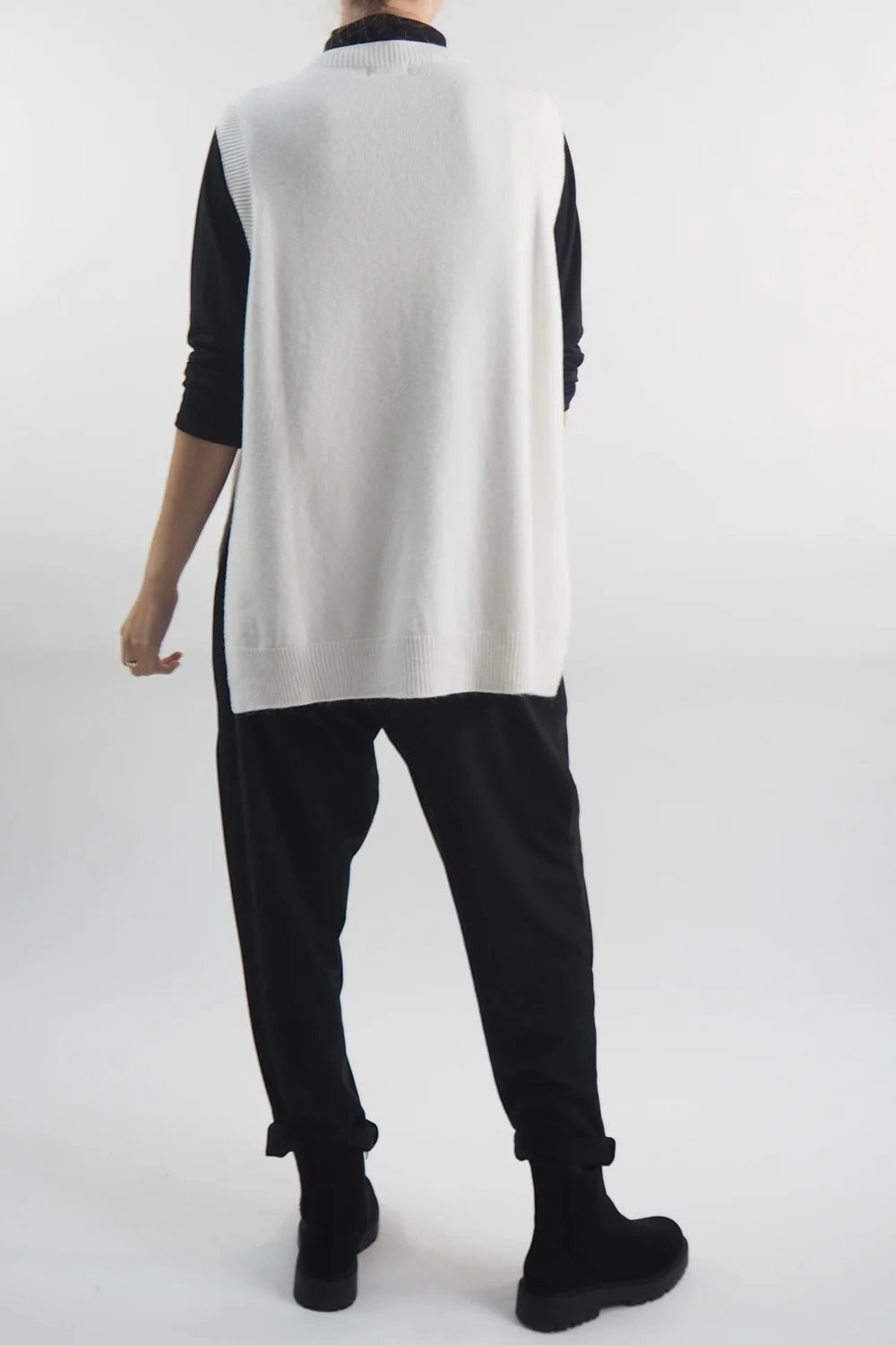 Made In Italy Halo Knit Tank Top Ecru 6 Made In Italy Halo Knit Tank Top Ecru - Image 4