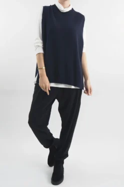 Made In Italy Halo Knit Tank Top Ink