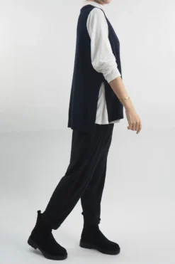 Made In Italy Halo Knit Tank Top Ink 8 Made In Italy Halo Knit Tank Top Ink -VogueCurve Store made in italy halo knit tank navy 3.jpg