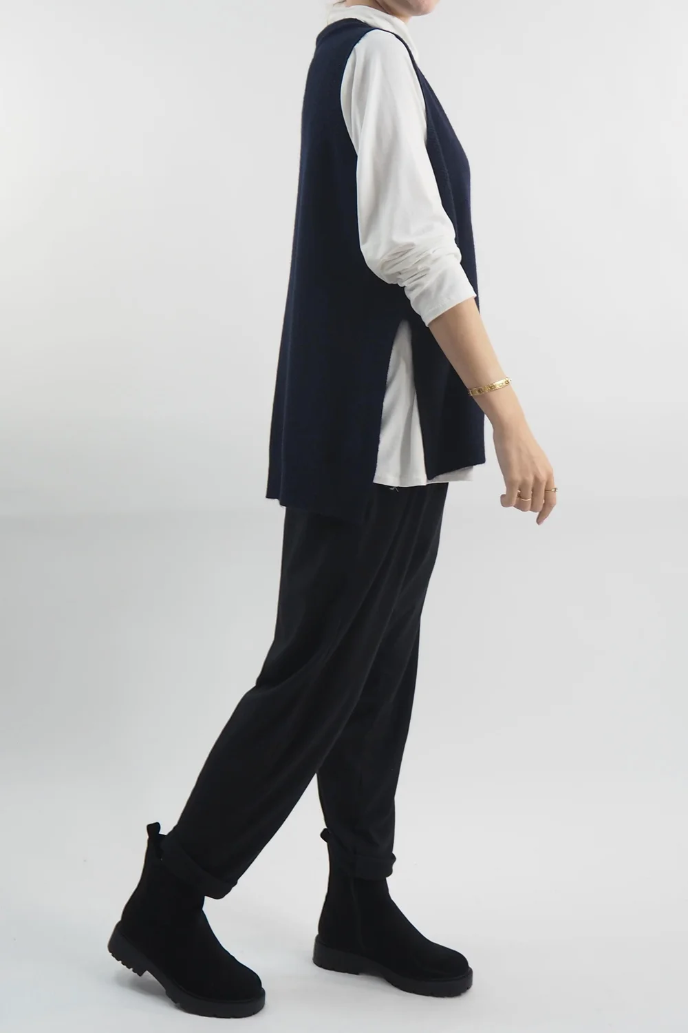 Made In Italy Halo Knit Tank Top Ink 5 Made In Italy Halo Knit Tank Top Ink - Image 3