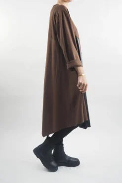 Made In Italy Hope Asymmetric Panel Dress Chestnut 8 Made In Italy Hope Asymmetric Panel Dress Chestnut -VogueCurve Store made in italy hope asymmetric panel dress chestnut 7.jpg