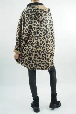 Made In Italy Hope Moleskin Touch Leopard Cocoon Jacket Tan -VogueCurve Store made in italy hope moleskin touch leopard cocoon jacket03.jpg