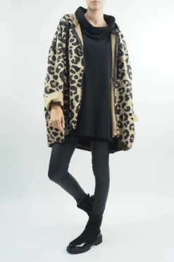 Made In Italy Hope Moleskin Touch Leopard Cocoon Jacket Tan -VogueCurve Store made in italy hope moleskin touch leopard cocoon jacket04.jpg