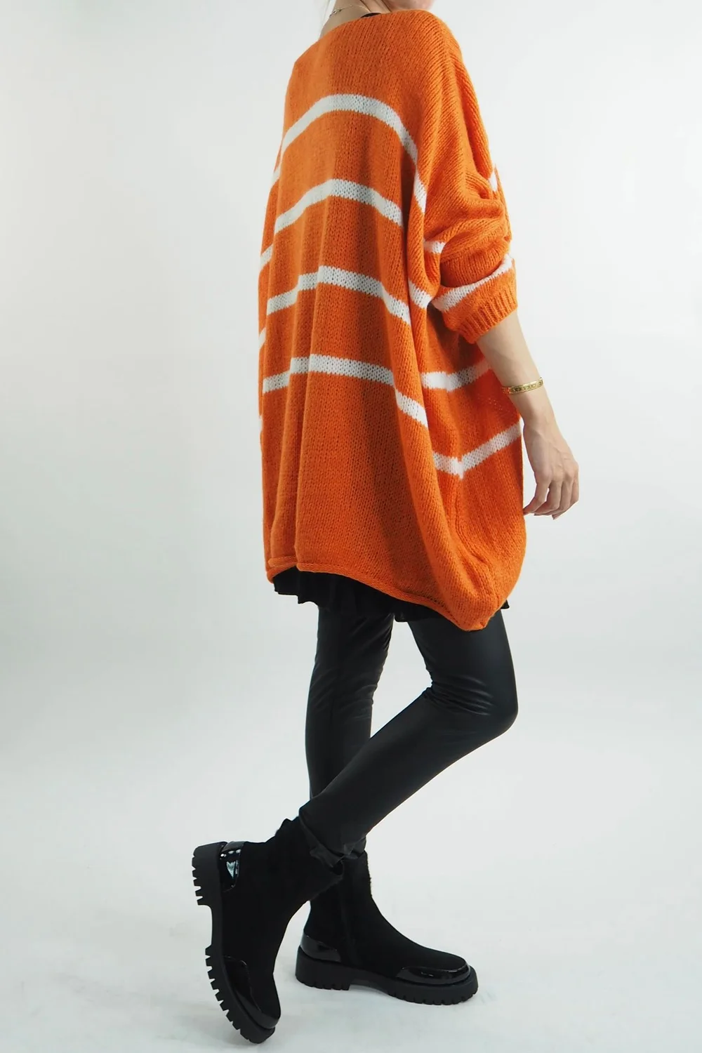 Made In Italy Hush Breton Grunge Knit Top Marmalade 4 Made In Italy Hush Breton Grunge Knit Top Marmalade - Image 2