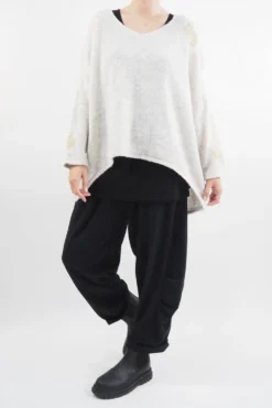 Made In Italy Hush Heart Of Gold Knit Top Stone Marl 9 Made In Italy Hush Heart Of Gold Knit Top Stone Marl -VogueCurve Store made in italy hush heart of gold knit stone marl04.jpg