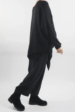 Made In Italy Hush Super Slant Knit Top Black 7 Made In Italy Hush Super Slant Knit Top Black -VogueCurve Store made in italy hush super slant knit black2002.jpg