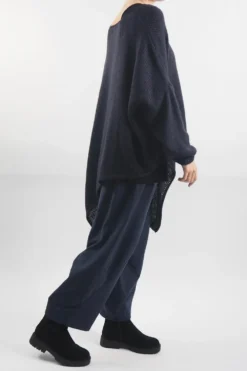 Made In Italy Hush Super Slant Knit Top Ink -VogueCurve Store made in italy hush super slant knit ink204.jpg