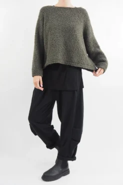 Made In Italy Hygge Boucle Knit Top Bonsai -VogueCurve Store made in italy hygge boucle knit top bonsai14.jpg