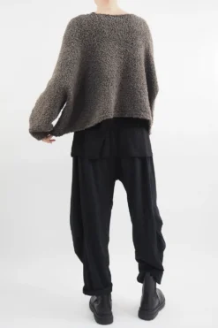 Made In Italy Hygge Boucle Knit Top Earth -VogueCurve Store made in italy hygge boucle knit top earth13.jpg