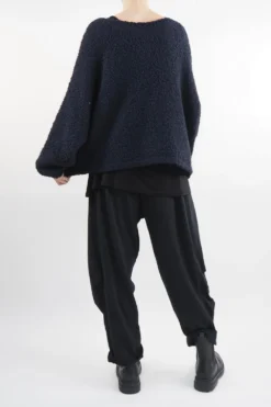 Made In Italy Hygge Boucle Knit Top Ink -VogueCurve Store made in italy hygge boucle knit top ink13.jpg