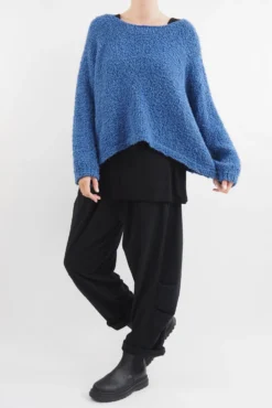 Made In Italy Hygge Boucle Knit Top Soft Cobalt 9 Made In Italy Hygge Boucle Knit Top Soft Cobalt -VogueCurve Store made in italy hygge boucle knit top soft cobalt14.jpg
