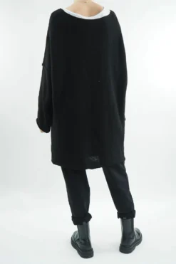 Made In Italy Inside Out Knit Top Black -VogueCurve Store made in italy inside out knit black03.jpg