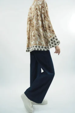 Made In Italy Joplin Folk Blouse Walnut -VogueCurve Store made in italy joplin folk blouse walnut03.jpg