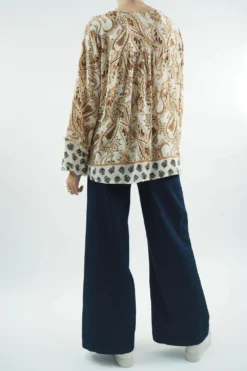 Made In Italy Joplin Folk Blouse Walnut -VogueCurve Store made in italy joplin folk blouse walnut04.jpg