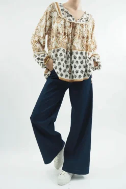 Made In Italy Joplin Folk Blouse Walnut -VogueCurve Store made in italy joplin folk blouse walnut05.jpg