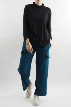 Made In Italy Jumbo Softie Stretch Cord Cargo Pant Prussian -VogueCurve Store made in italy jumbo softie stretch cord cargo pant prussian 5.jpg