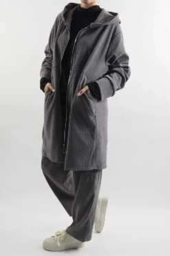 Made In Italy Jumbo Softie Stretch Cord Long Zip Jacket Storm -VogueCurve Store made in italy jumbo softie stretch cord long zip jacket storm 4.jpg