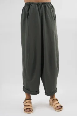 Made In Italy Lagenlook Classic Cocoon Pant Bonsai