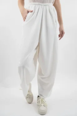 Made In Italy Lagenlook Classic Cocoon Pant Ecru