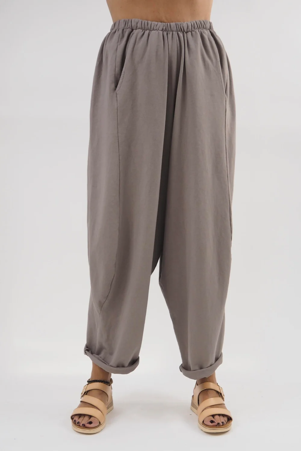 Made In Italy Lagenlook Classic Cocoon Pant Mushroom 3 Made In Italy Lagenlook Classic Cocoon Pant Mushroom