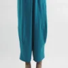 Made In Italy Lagenlook Classic Crop Cocoon Pant Teal