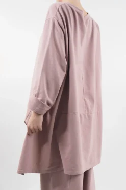 Made In Italy Lagenlook Classic Cut Out Sweatshirt Antique Rose -VogueCurve Store made in italy lagenlook classic cut out sweatshirt antique rose 3.jpg