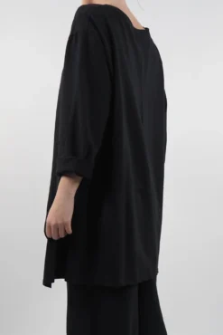 Made In Italy Lagenlook Classic Cut Out Sweatshirt Black -VogueCurve Store made in italy lagenlook classic cut out sweatshirt black13.jpg