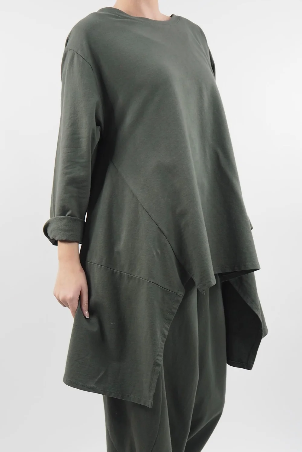 Made In Italy Lagenlook Classic Cut Out Sweatshirt Bonsai 4 Made In Italy Lagenlook Classic Cut Out Sweatshirt Bonsai - Image 2