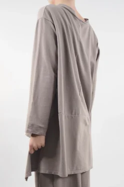 Made In Italy Lagenlook Classic Cut Out Sweatshirt Mushroom -VogueCurve Store made in italy lagenlook classic cut out sweatshirt mushroom13.jpg