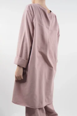 Made In Italy Lagenlook High Low Pocket Sweatshirt Antique Rose -VogueCurve Store made in italy lagenlook high low pocket sweatshirt antique rose 3.jpg