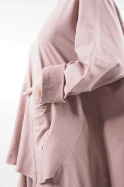 Made In Italy Lagenlook High Low Pocket Sweatshirt Antique Rose -VogueCurve Store made in italy lagenlook high low pocket sweatshirt antique rose 4.jpg