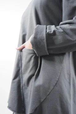 Made In Italy Lagenlook High Low Pocket Sweatshirt Storm 9 Made In Italy Lagenlook High Low Pocket Sweatshirt Storm -VogueCurve Store made in italy lagenlook high low pocket sweatshirt storm14.jpg