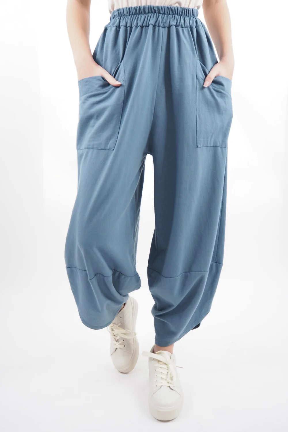 Made In Italy Lagenlook Shelby Cocoon Pant Denim 3 Made In Italy Lagenlook Shelby Cocoon Pant Denim