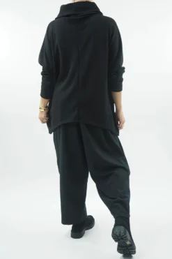 Made In Italy Larc Cowl Fine Knit Top Black 7 Made In Italy Larc Cowl Fine Knit Top Black -VogueCurve Store made in italy larc cowl fine knit top black03.jpg