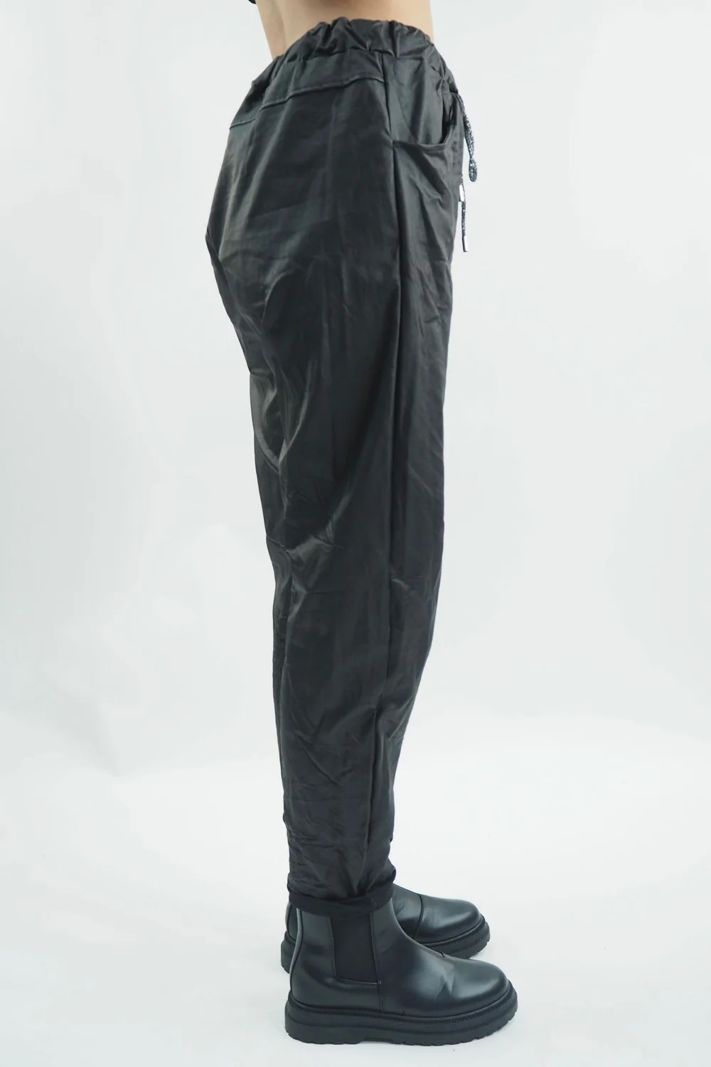 Made In Italy Leather Look Classic Magic Trouser Black 5 Made In Italy Leather Look Classic Magic Trouser Black - Image 3