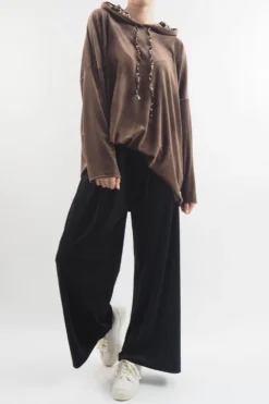 Made In Italy Leopard Love Stretch Velour Hoodie Chocolate -VogueCurve Store made in italy leopard love stretch velour hoodie chocolate 3.jpg