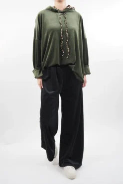 Made In Italy Leopard Love Stretch Velour Hoodie Olive -VogueCurve Store made in italy leopard love stretch velour hoodie olive03.jpg