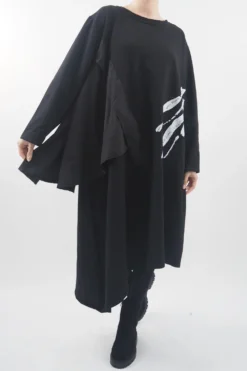 Made In Italy Mercer Chalk Stripe Panel Dress