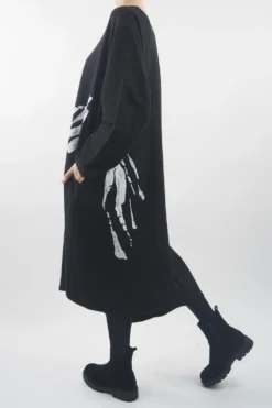 Made In Italy Mercer Chalk Stripe Panel Dress -VogueCurve Store made in italy mercer chalk stripe panel dress4.jpg