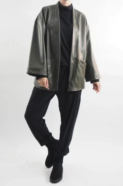 Made In Italy Moxie Belted Kimono Jacket Bonsai