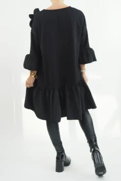 Made In Italy Moxie Oscar Corsage Dress Black -VogueCurve Store made in italy moxie corsage dress black03.jpg