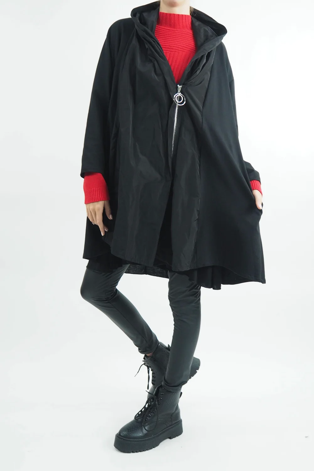 Made In Italy Moxie Haru Swing Zip Hoodie Jacket Black 3 Made In Italy Moxie Haru Swing Zip Hoodie Jacket Black