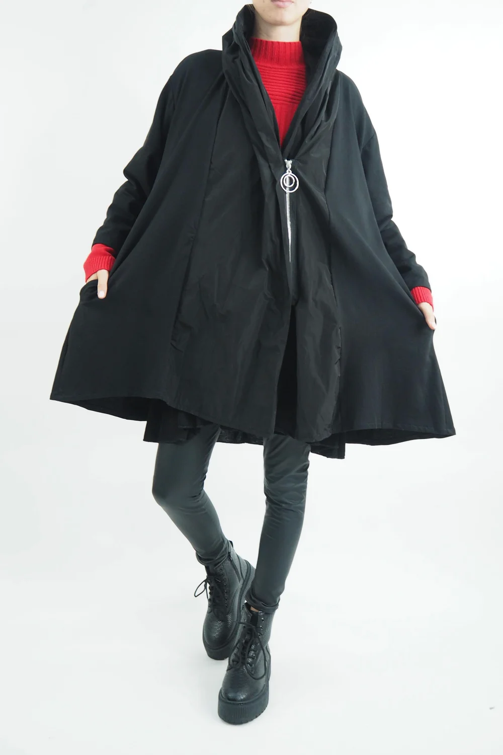 Made In Italy Moxie Haru Swing Zip Hoodie Jacket Black 4 Made In Italy Moxie Haru Swing Zip Hoodie Jacket Black - Image 2