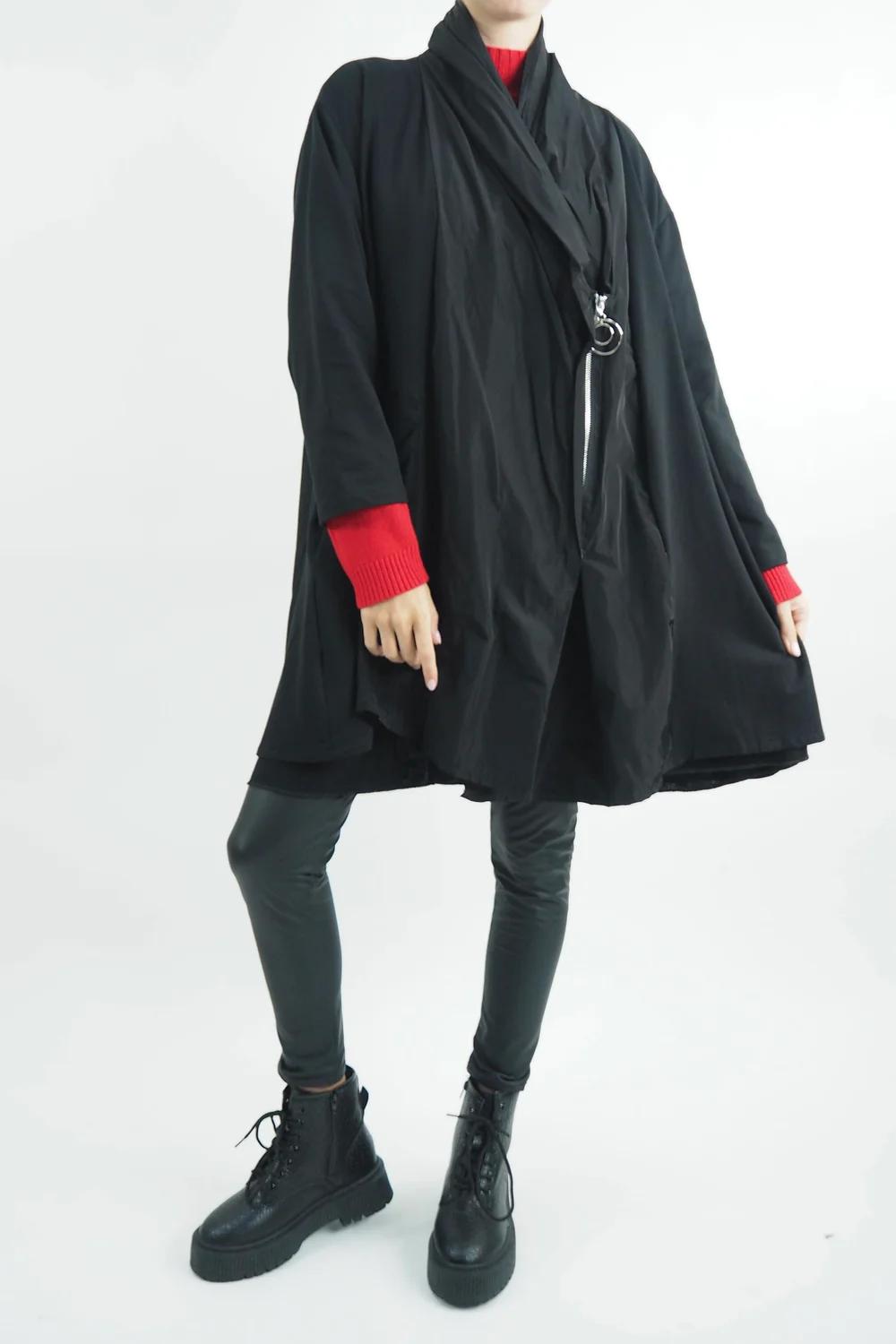 Made In Italy Moxie Haru Swing Zip Hoodie Jacket Black 5 Made In Italy Moxie Haru Swing Zip Hoodie Jacket Black - Image 3